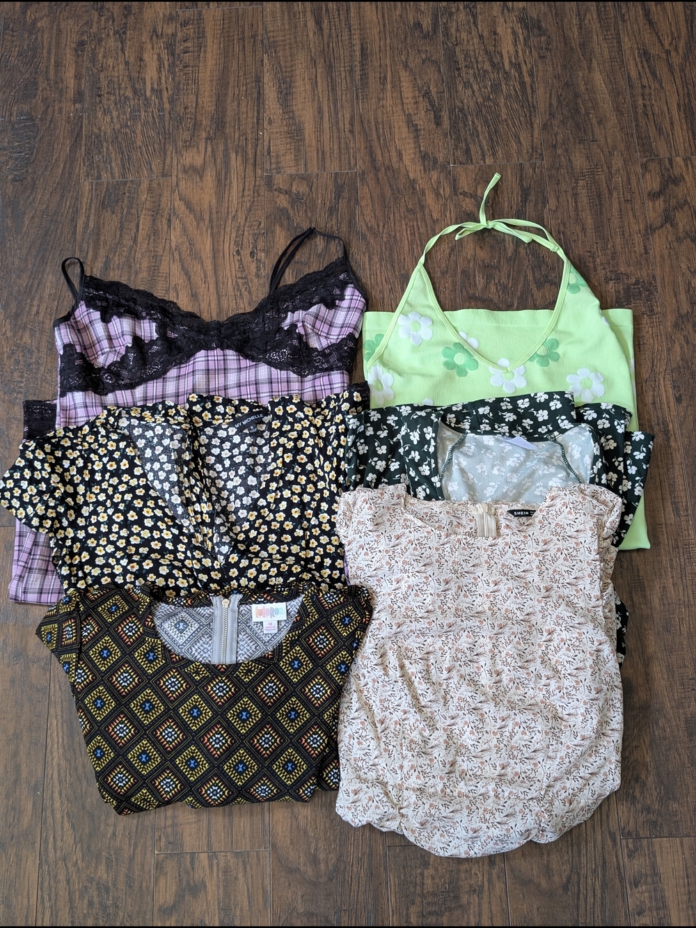 Mixed Women's Dress Bundle - Floral, Plaid & Halter - Multi Color